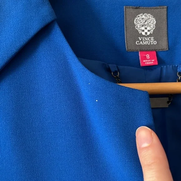 Vince Camuto Royal Blue Crop Jacket Size 8 - Picture 6 of 12